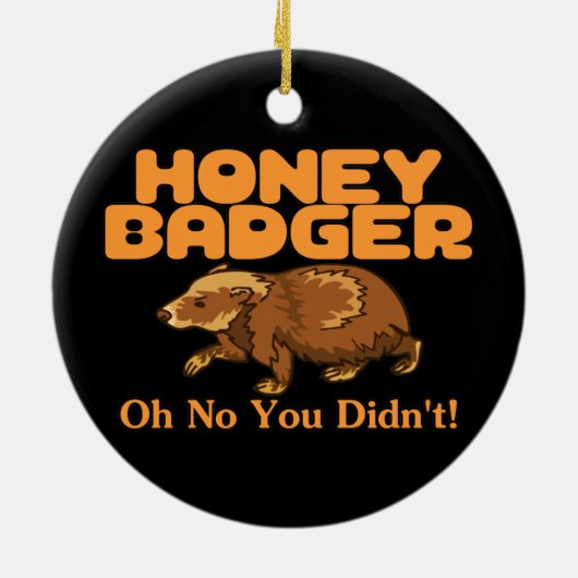 Oh No Honey Badger Keramisch Ornament (Achterkant)