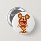 "Oh nou..." Button voor Beer van Shrugging Cartoon (Voorkant /achterkant)
