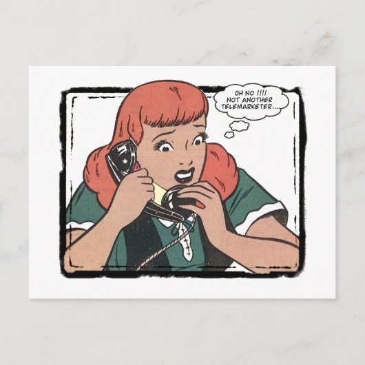 Oh Nr! Niet Een andere Telemarketer Briefkaart (Voorkant)