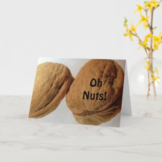 OH NUTS, HET IS UW BIRTHDAY! ZEI DE NUTS!!!! KAART (Gele Bloem)