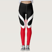 "OH-OH" Leggings zwart/wit/rood (Voorkant)
