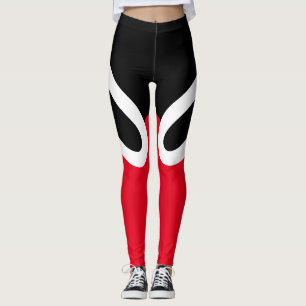 "OH-OH" Leggings zwart/wit/rood