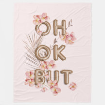 OH OK MAAR - Girly Trendy RoseGold Flower Motivati