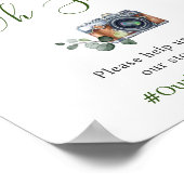 Oh onverwacht Waterverf Eucalyptus Hashtag Weddens Poster (Hoek)