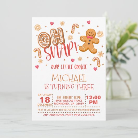 Oh Onverwachte Uitnodiging Kerstmis - Jongen - WH (Staand voorkant)