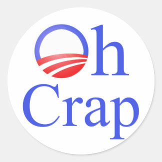 Oh onzin anti-Obama Shirten en geschenken Ronde Sticker