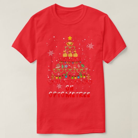 Oh Optometree kerstboom Merry Xmas Opticin T-shirt (Design voorkant)