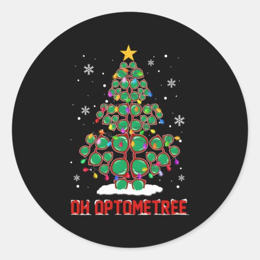 Oh Optometree Leuke opticien glazen boom Ronde Sticker (Voorkant)