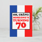 Oh Pannenkoek, Iemand wordt 70 Uitnodiging (Staand voorkant)