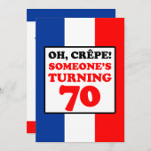 Oh Pannenkoek, Iemand wordt 70 Uitnodiging (Voorkant / Achterkant)