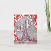 Oh Parijs Eiffeltoren Notitiekaart (Voorkant)