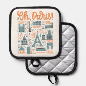 Oh, Parijs. | Town Typografie Pannenlap (Voorkant / Achterkant)