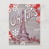 Oh Paris Eiffeltoren Briefkaart (Voorkant)