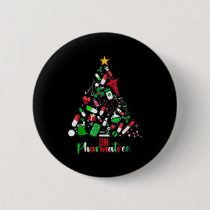 Oh Pharmatree Apotheek Kerst Apotheker Tech M Ronde Button 5,7 Cm