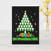 Oh Pharmatree Christmas Tree Pharmacy Medication P Kaart (Gele Bloem)