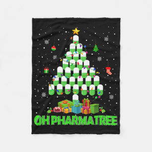 Oh Pharmatree Kerstboom Apotheek Medicatie P Fleece Deken