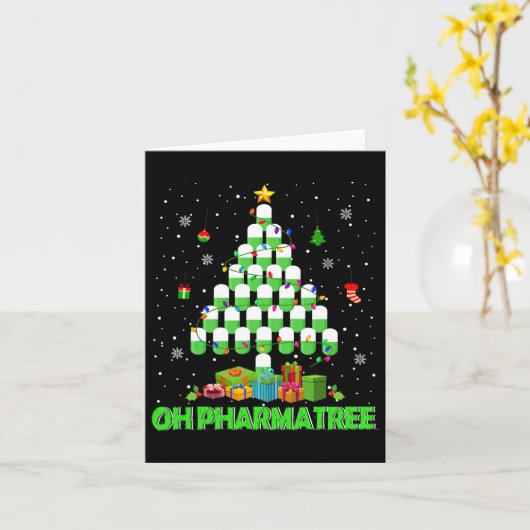 Oh Pharmatree kerstboom Pharmacy Medicinal P Kaart (Gele Bloem)