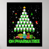 Oh Pharmatree kerstboom Pharmacy Medicinal P Poster (Voorkant)