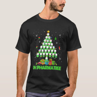 Oh Pharmatree kerstboom Pharmacy Medicinal P T-shirt
