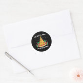 Oh Pizza Tree Xmas Cadeau met kerstfeestdagen Ronde Sticker (Envelop)