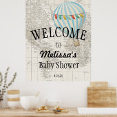 Oh, plaatsen Hell Go Hot Air Ballon Welkomstteken Poster (Keuken)