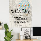 Oh, plaatsen Hell Go Hot Air Ballon Welkomstteken Poster (Thuiskantoor)