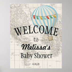 Oh, plaatsen Hell Go Hot Air Ballon Welkomstteken Poster