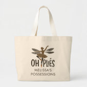 Oh Plies Ballet Praktijk Custom Grote Tote Bag (Voorkant)