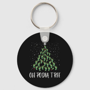 Oh Podiatree Funny Tree Foot Christmas Staff Squad Sleutelhanger