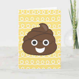 Oh Poop (Emoji) Belated Birthday Card Kaart