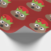 Oh Poop Emoji Elf kerstinpakpapier Cadeaupapier (Hoek)
