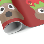 Oh Poop Emoji Elf kerstinpakpapier Cadeaupapier (Rol Hoek)