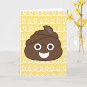 Oh Poop (Emoji) Verlate Verjaardag Kaart (Gele Bloem)