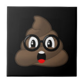 Oh Poop Emoji w/Glasses Tegeltje (Voorkant)