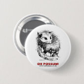 Oh Possum! ReddingsButton Ronde Button 5,7 Cm (Voorkant /achterkant)