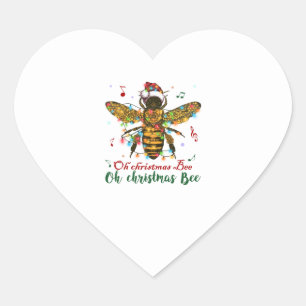 Oh prettige kerstcadeautjes voor kerstbijen hart sticker