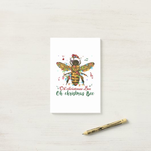 Oh prettige kerstcadeautjes voor kerstbijen post-it® notes (Op bureau)