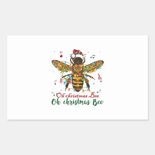 Oh prettige kerstcadeautjes voor kerstbijen rechthoekige sticker (Voorkant)