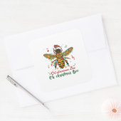 Oh prettige kerstcadeautjes voor kerstbijen vierkante sticker (Envelop)