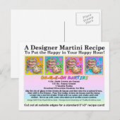 Oh-R-E-Oh Cookie Martini Recept Kaart Briefkaart (Voorkant / Achterkant)