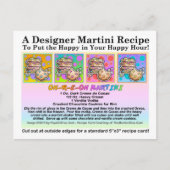 Oh-R-E-Oh Cookie Martini Recept Kaart Briefkaart (Voorkant)