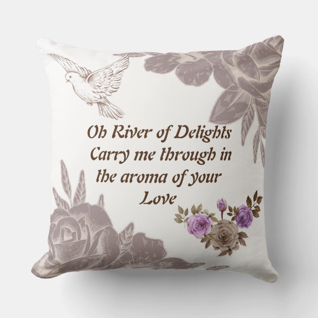 Oh rivier de Delights Floral Butterfly Pillow Kussen (Voorkant)