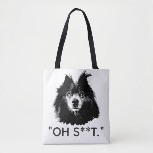 "OH S**T" Grappige Pom Tote Bag