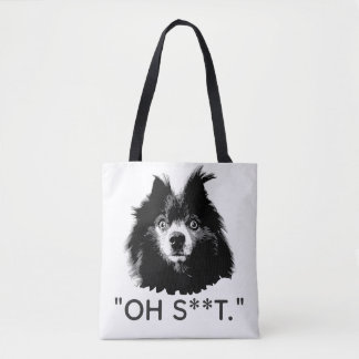 "OH S**T" Grappige Pom Tote Bag