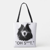 "OH S**T" Grappige Pom Tote Bag (Achterkant)
