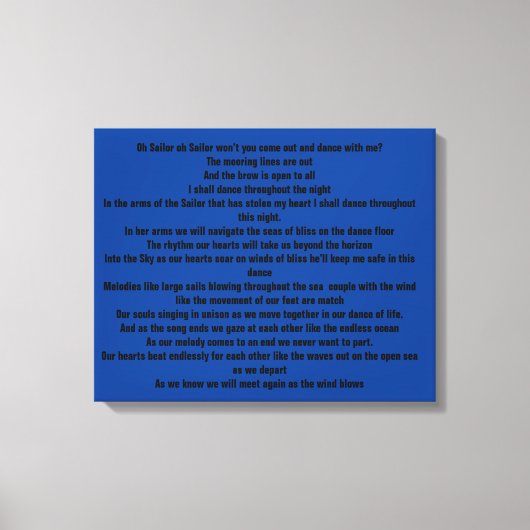 Oh Sailor Canvas Afdruk (Voorkant)