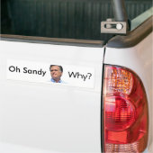oh Sandy, waarom? Mitt Romney Bumpersticker (Op Truck)