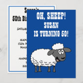 Oh schaap, iemand wordt 50 50ste verjaardag kaart (Voorkant / Achterkant)