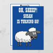 Oh schaap, iemand wordt 80 80ste verjaardag kaart (Voorkant / Achterkant)