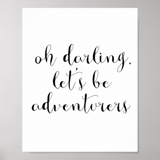 Oh schat, laten we avonturiers zijn poster (Voorkant)